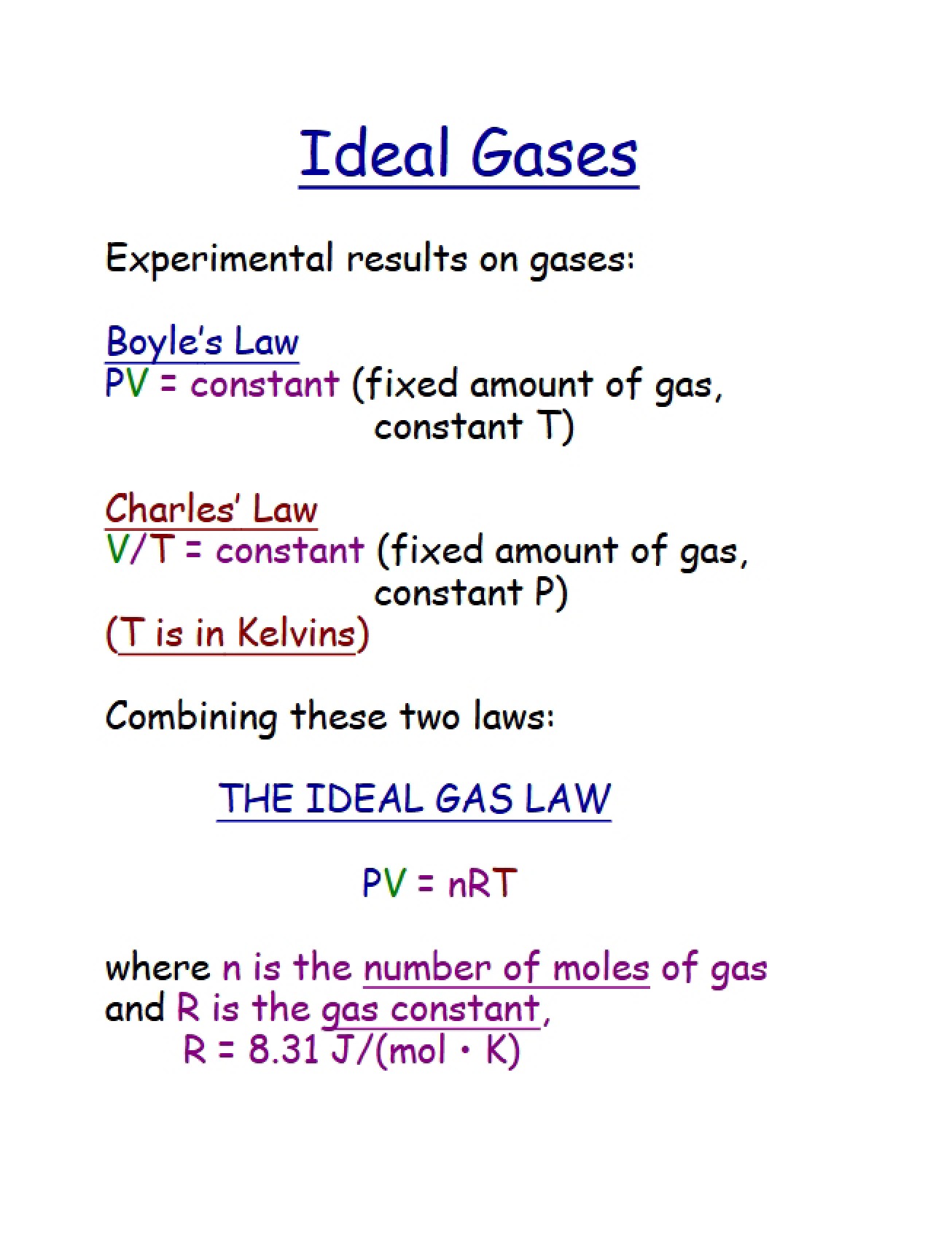 Gases Ideal