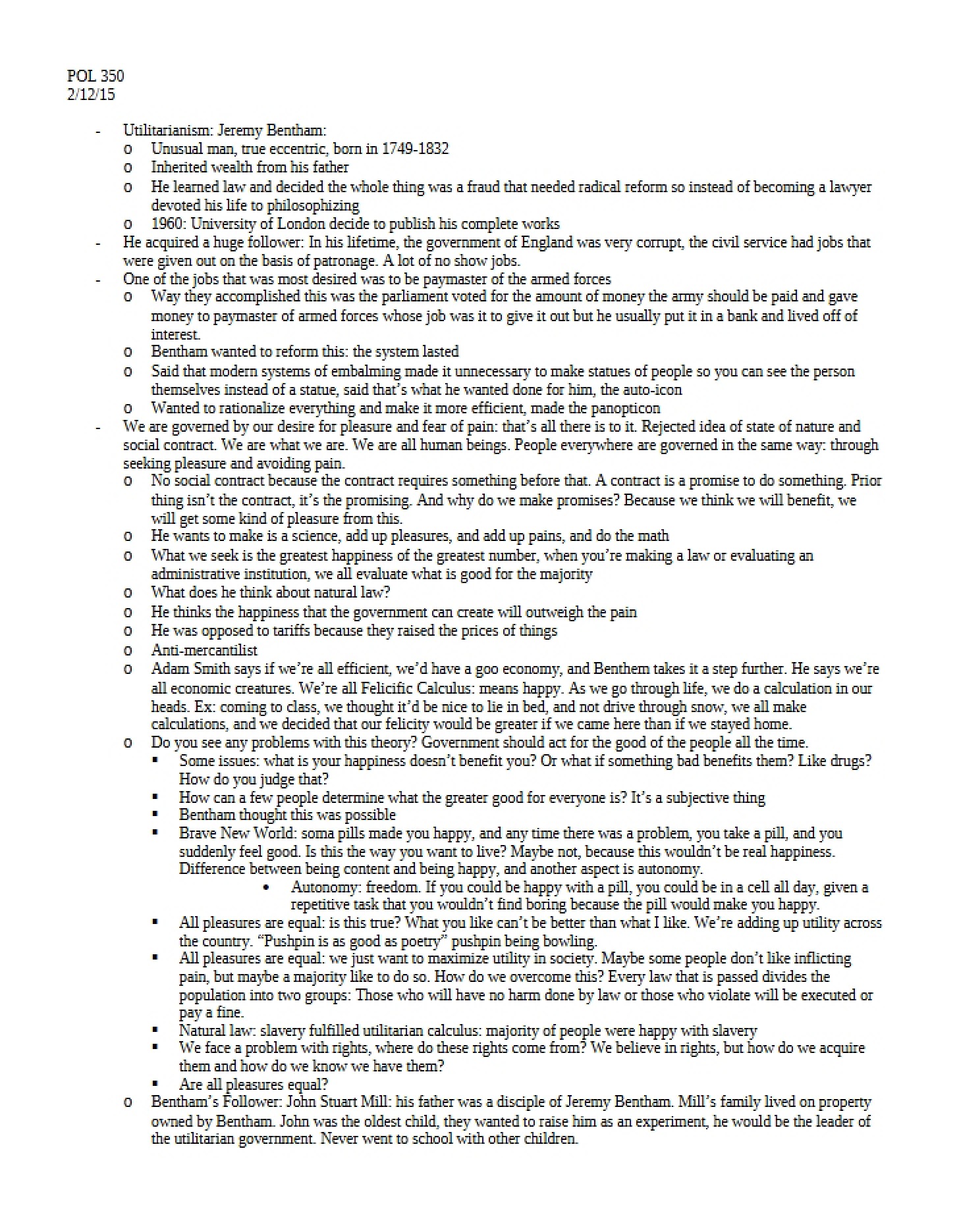 Philosophy of Utilitarianism