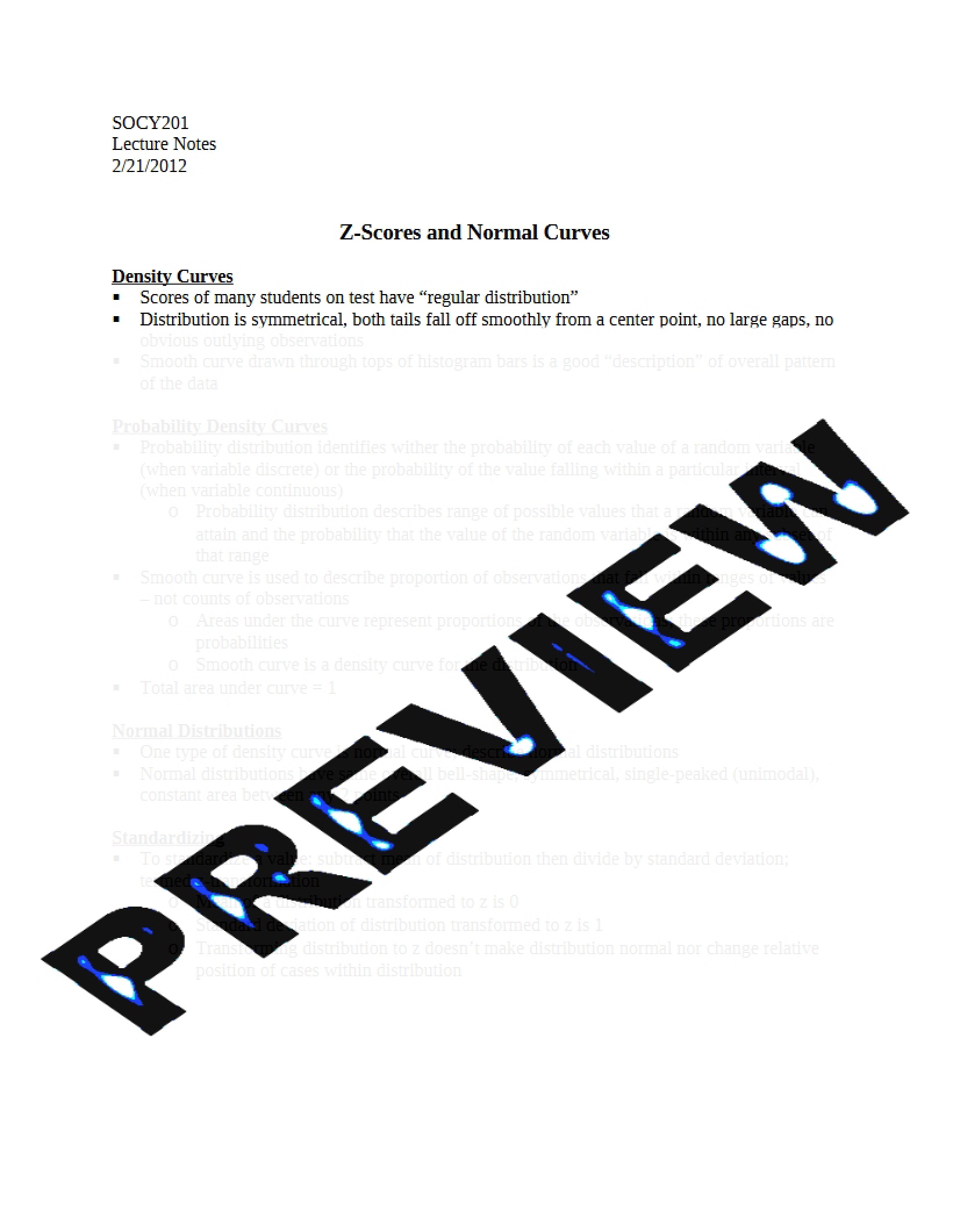Normal Curves and Z-Score Analysis