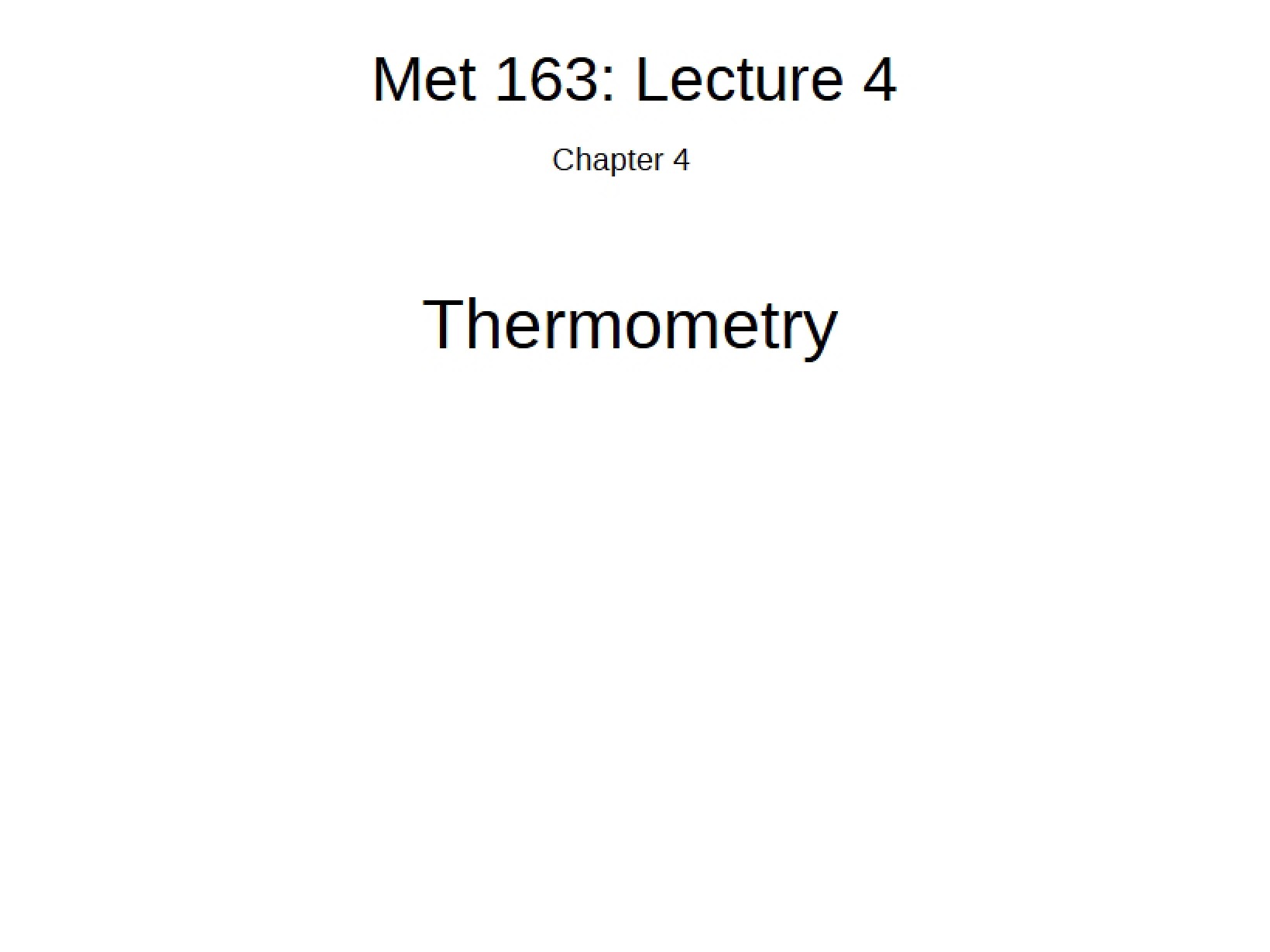 Meteorological Instrumentation Lecture