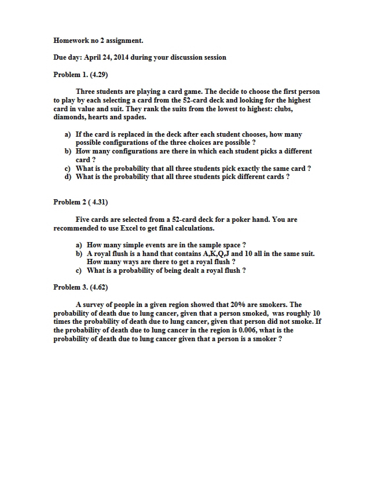 Second Homework Assignment
