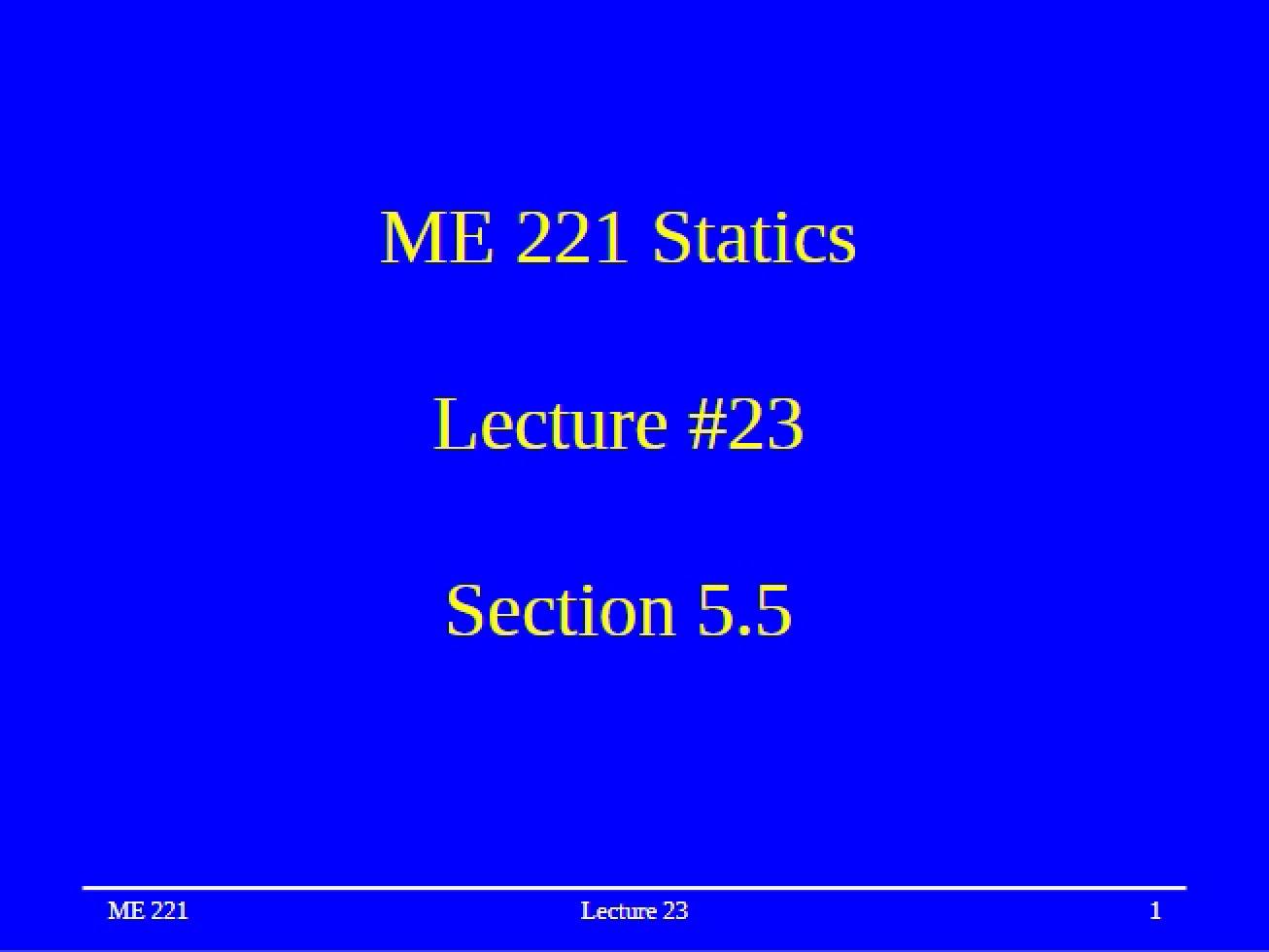 Old Lecture 23 Section 5.5