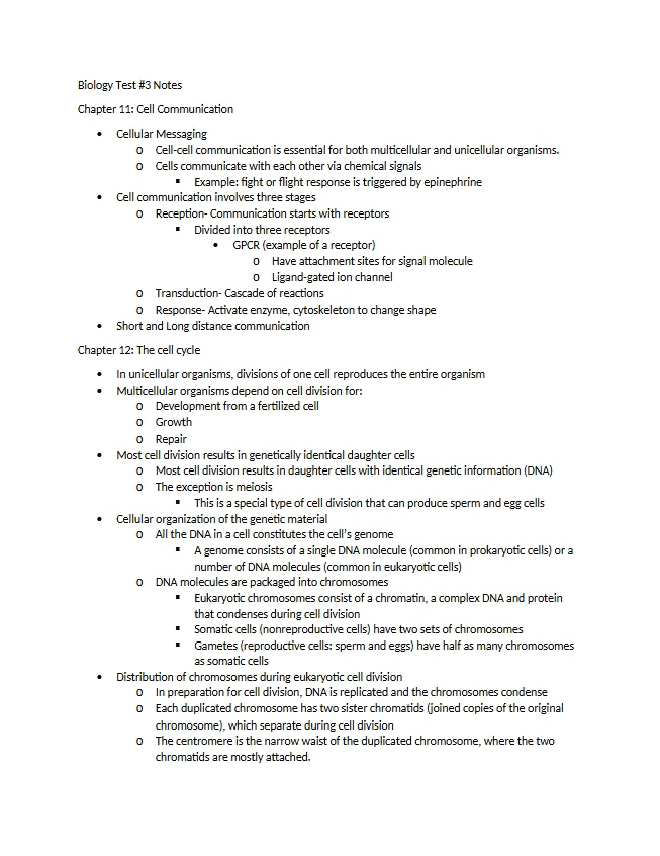 Cell Communication Chapter 11