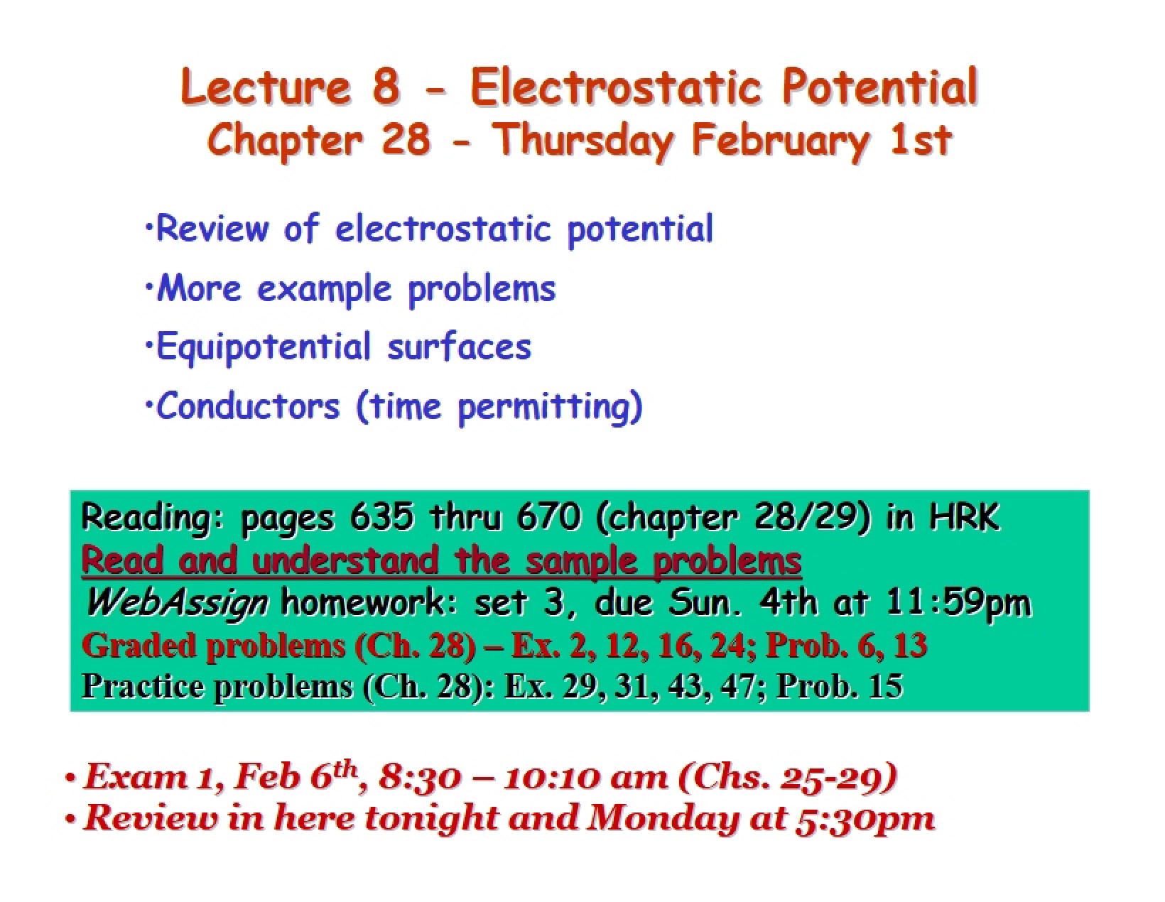Potential in Electrostatics
