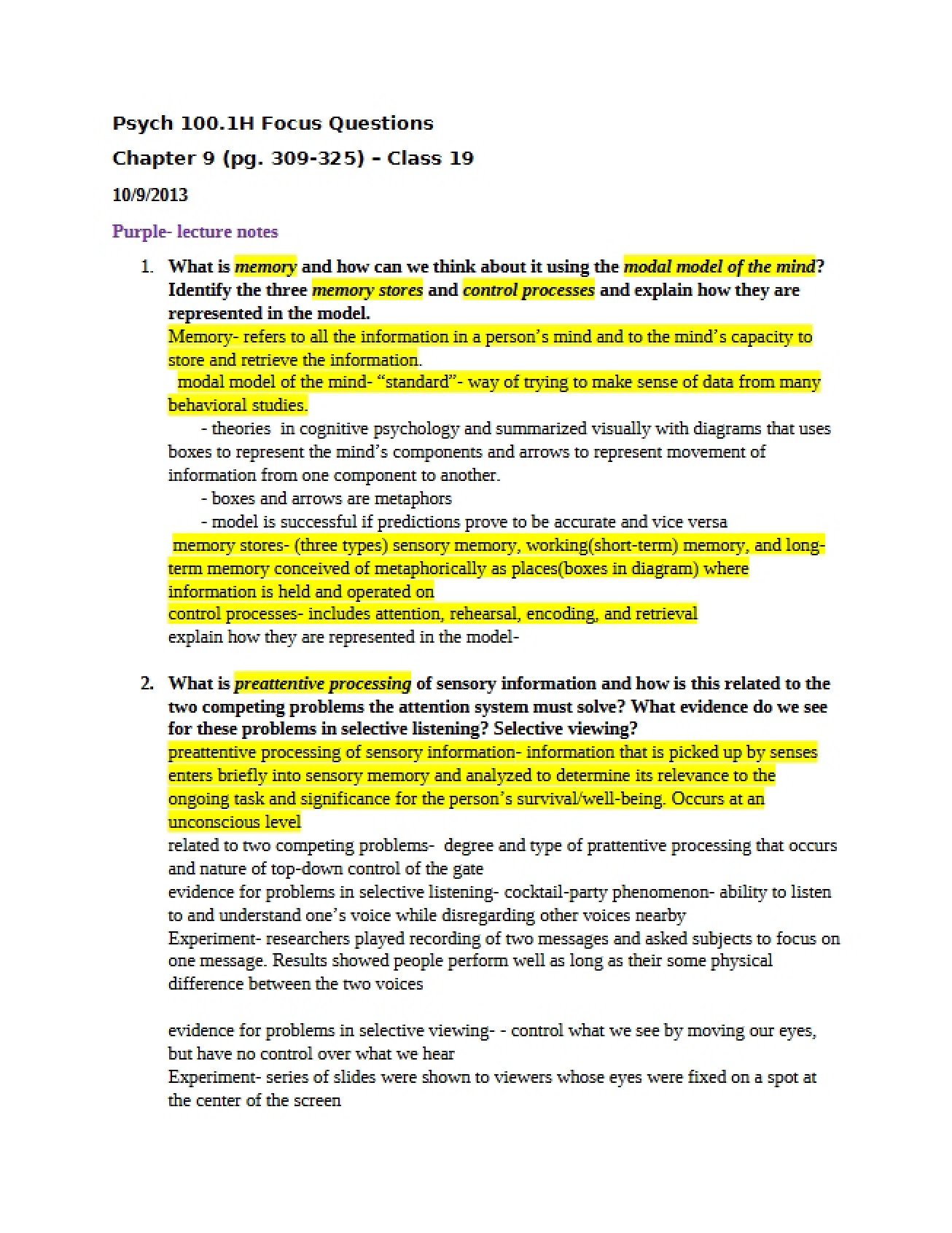 Chapter 9 Lecture Notes