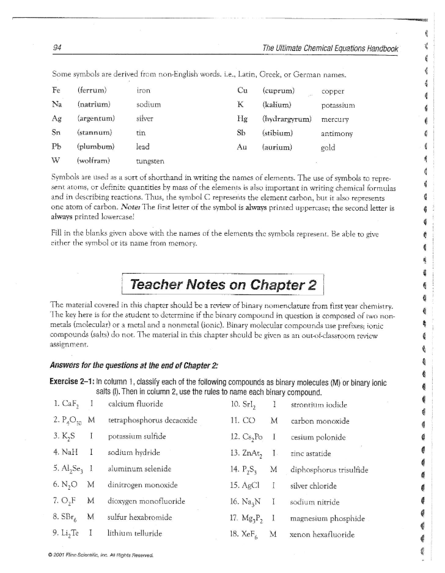 Chemistry Descriptive Topics