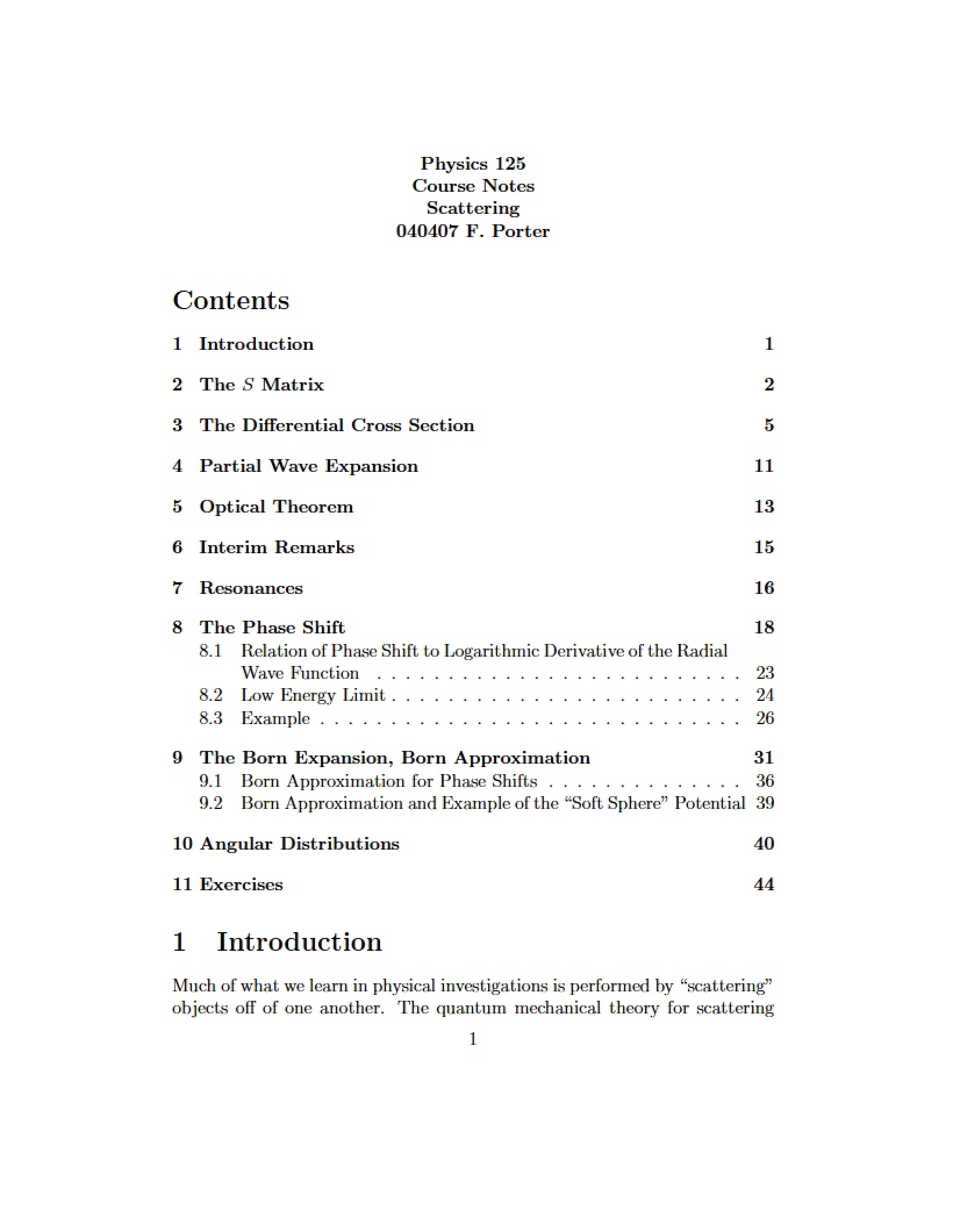 Scattering Phenomena