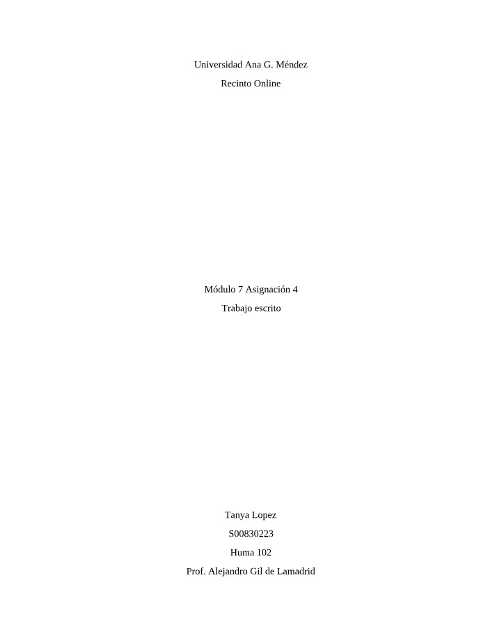 Trabajo escrito - Asignación 4, Módulo 7