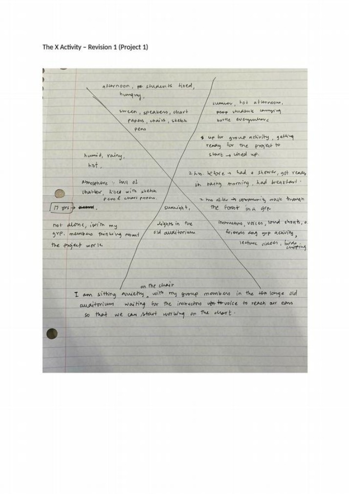 The X Activity (Project 1) - Revision 1