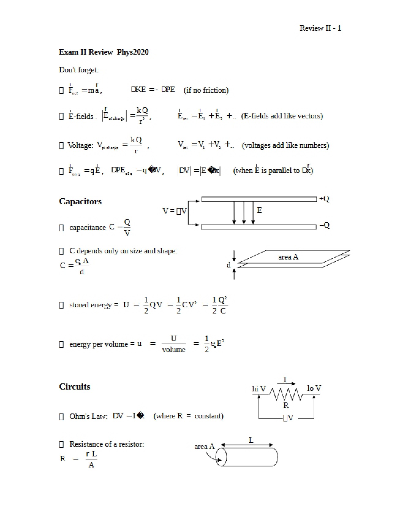Second Review for Exam 2