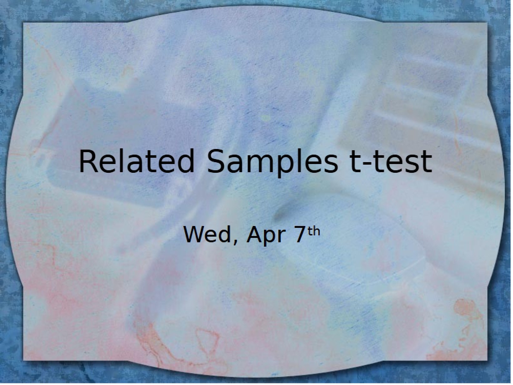 T-Test for Related Samples