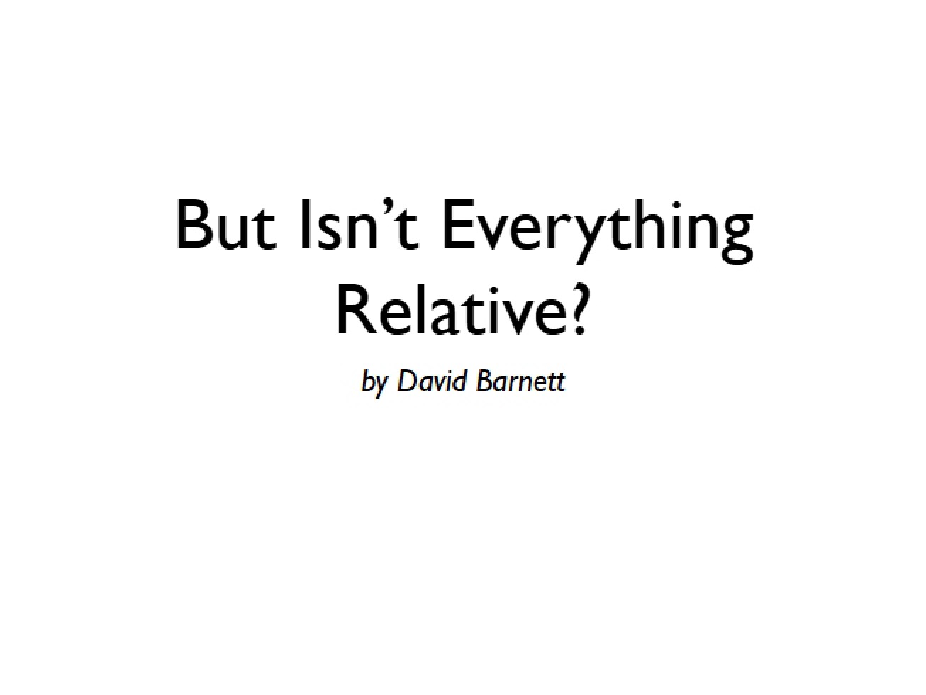 Concepts of Ethical Relativism