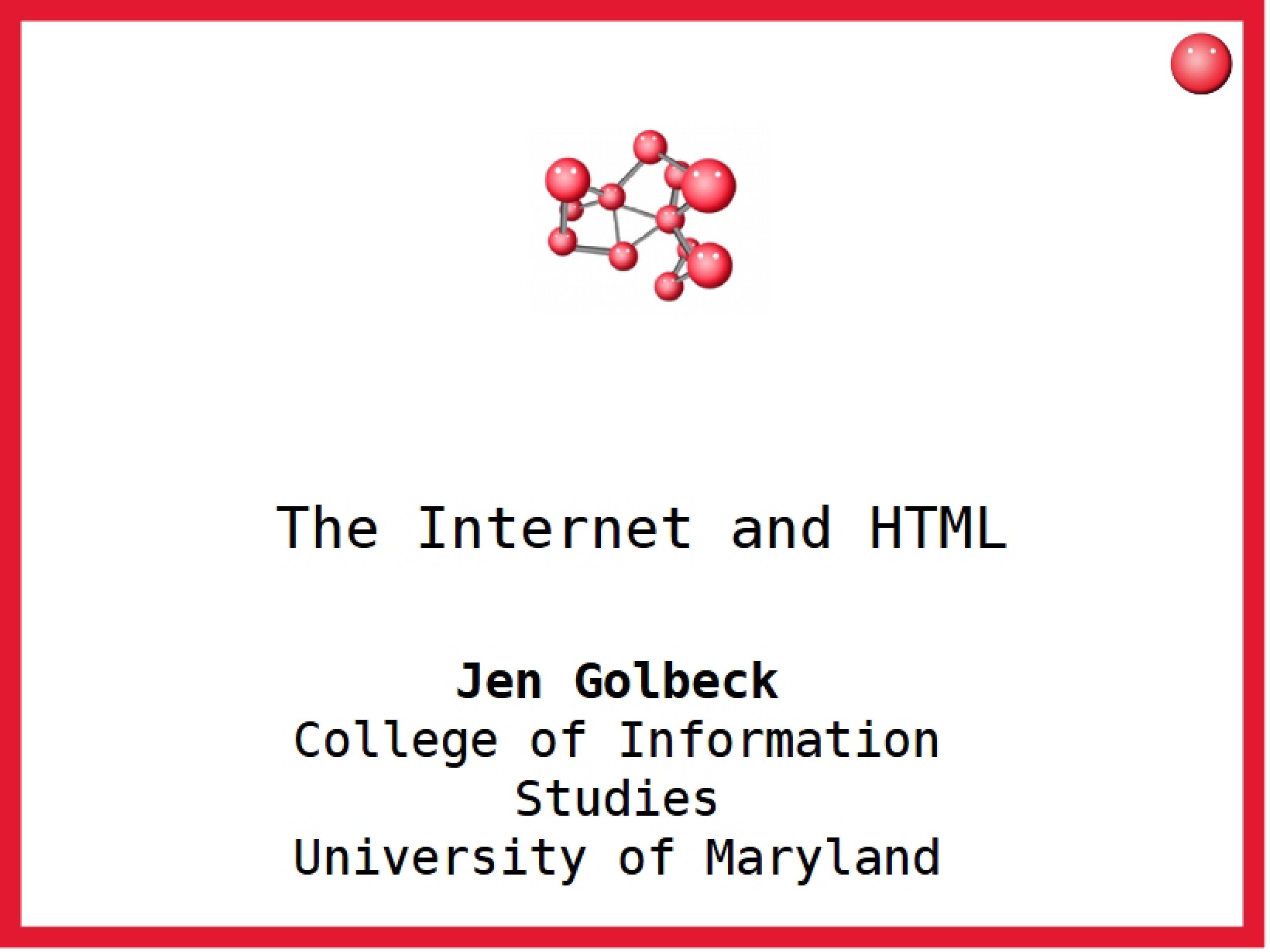 HTML and the Internet