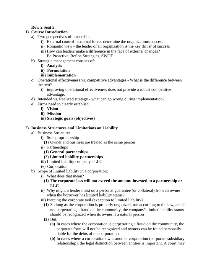 MGO403 Course Outline