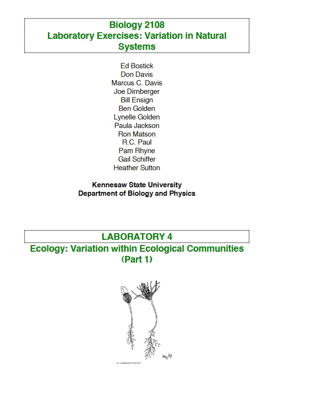 Analysis of the Variation Within Ecological Communities
