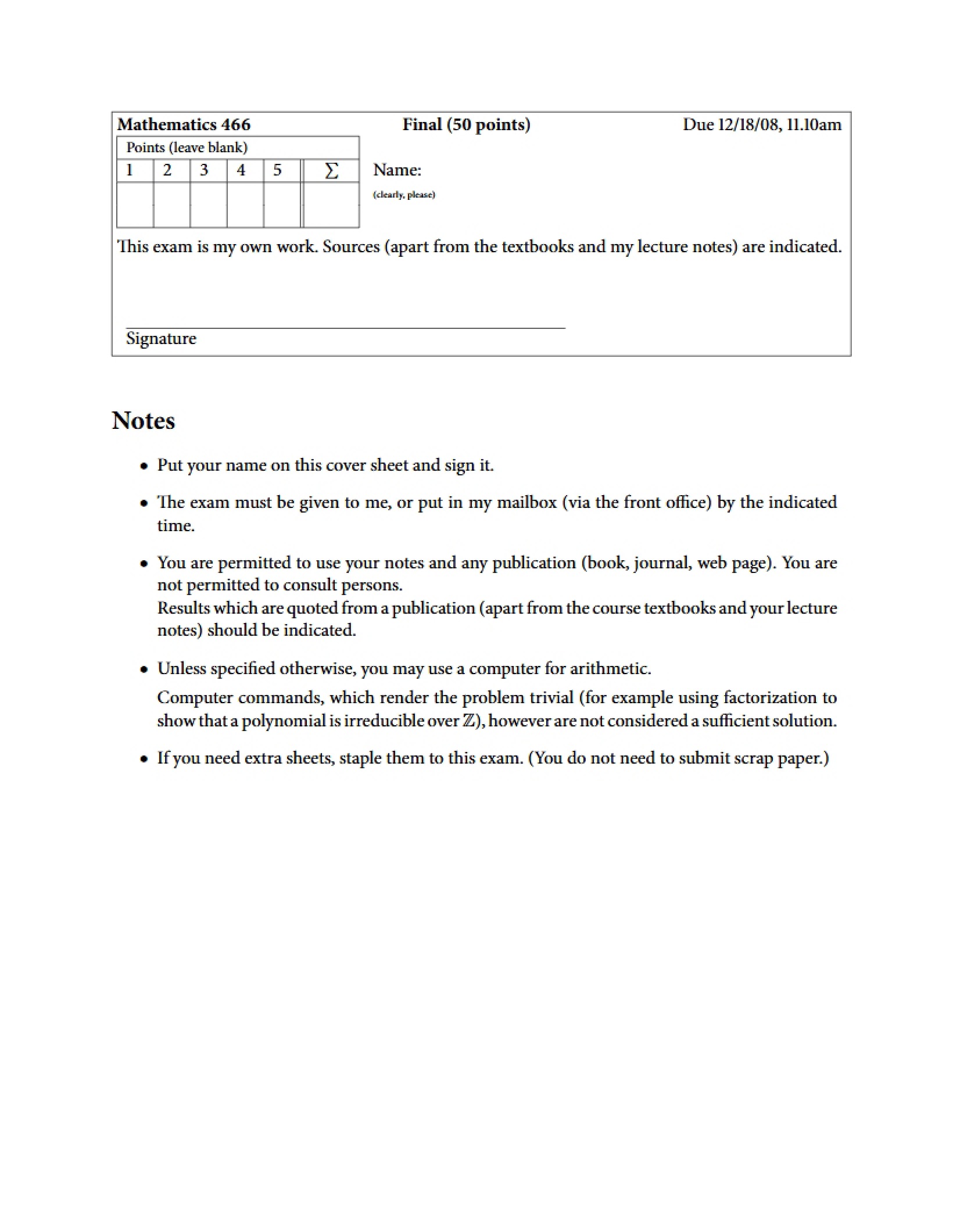Final Exam Math 466