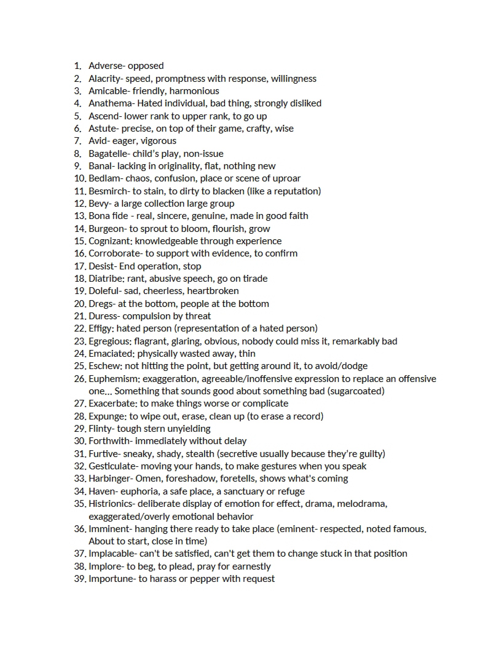 Notes for Marketing Class