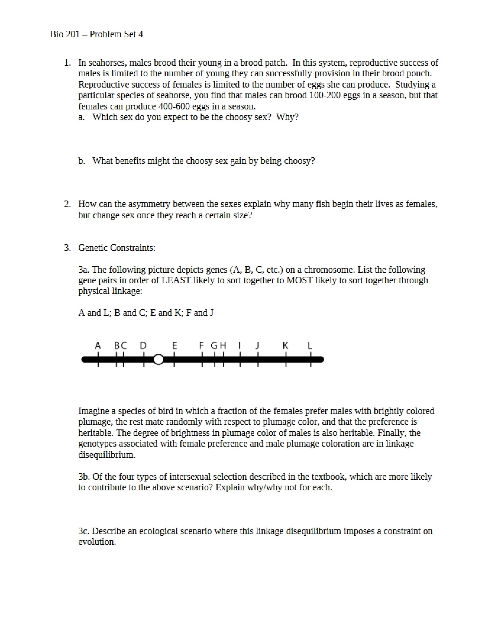 Fourth Ecology Problem Set