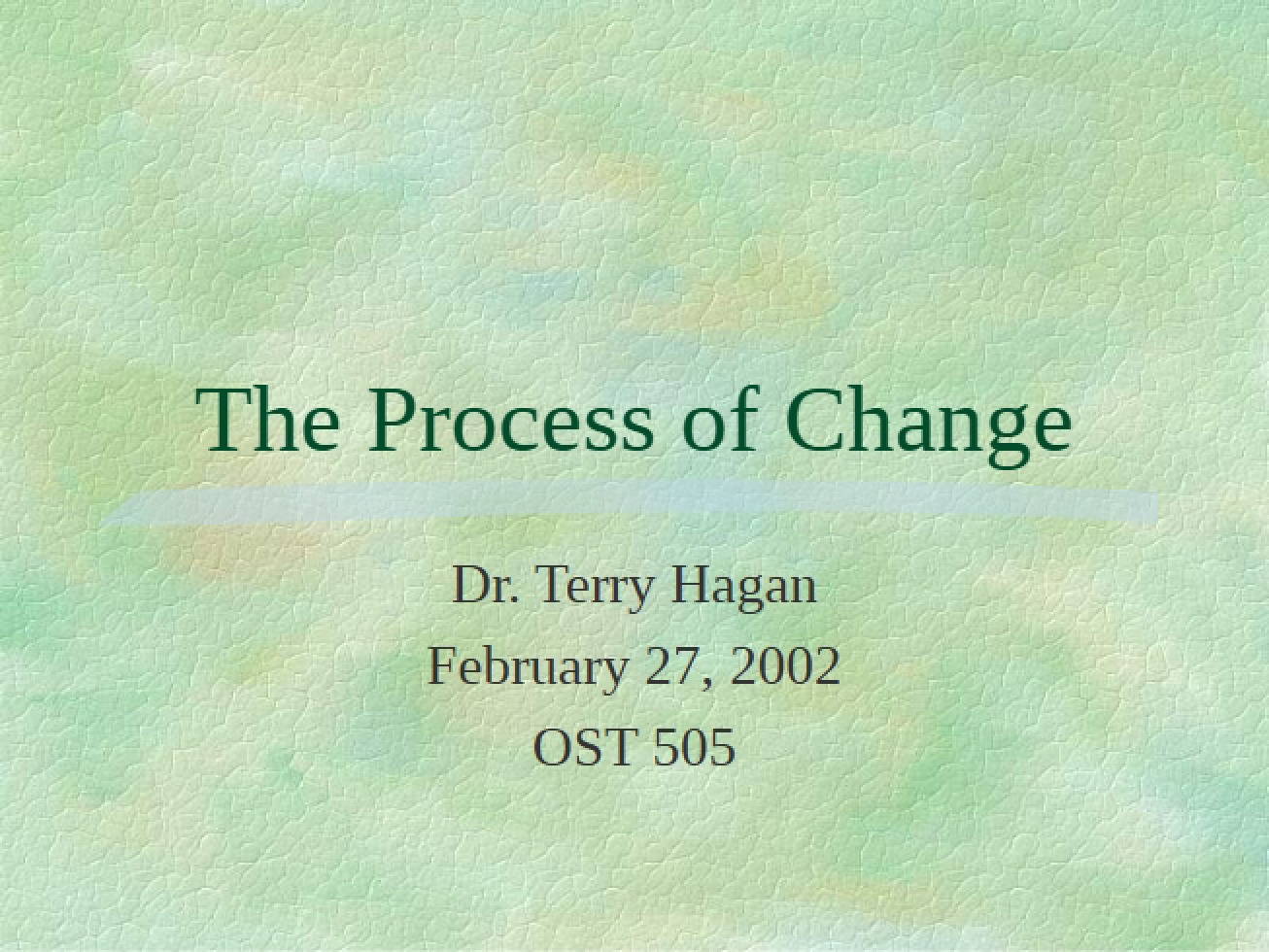 Change Process Overview