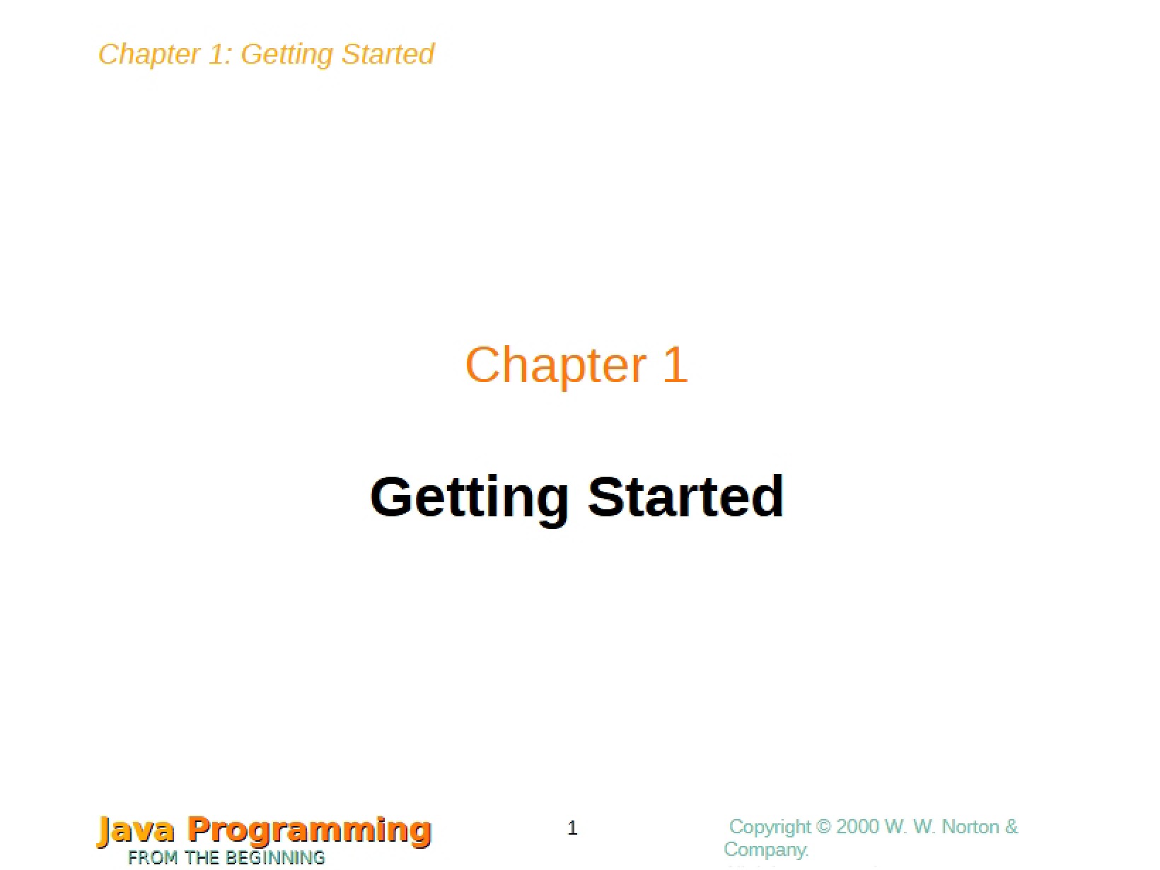 Computer Programming Chapter 1
