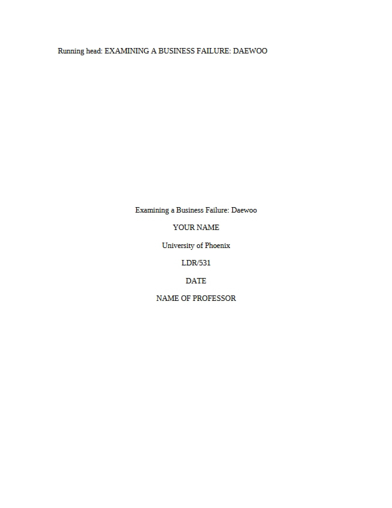 Training Plan Group Project
