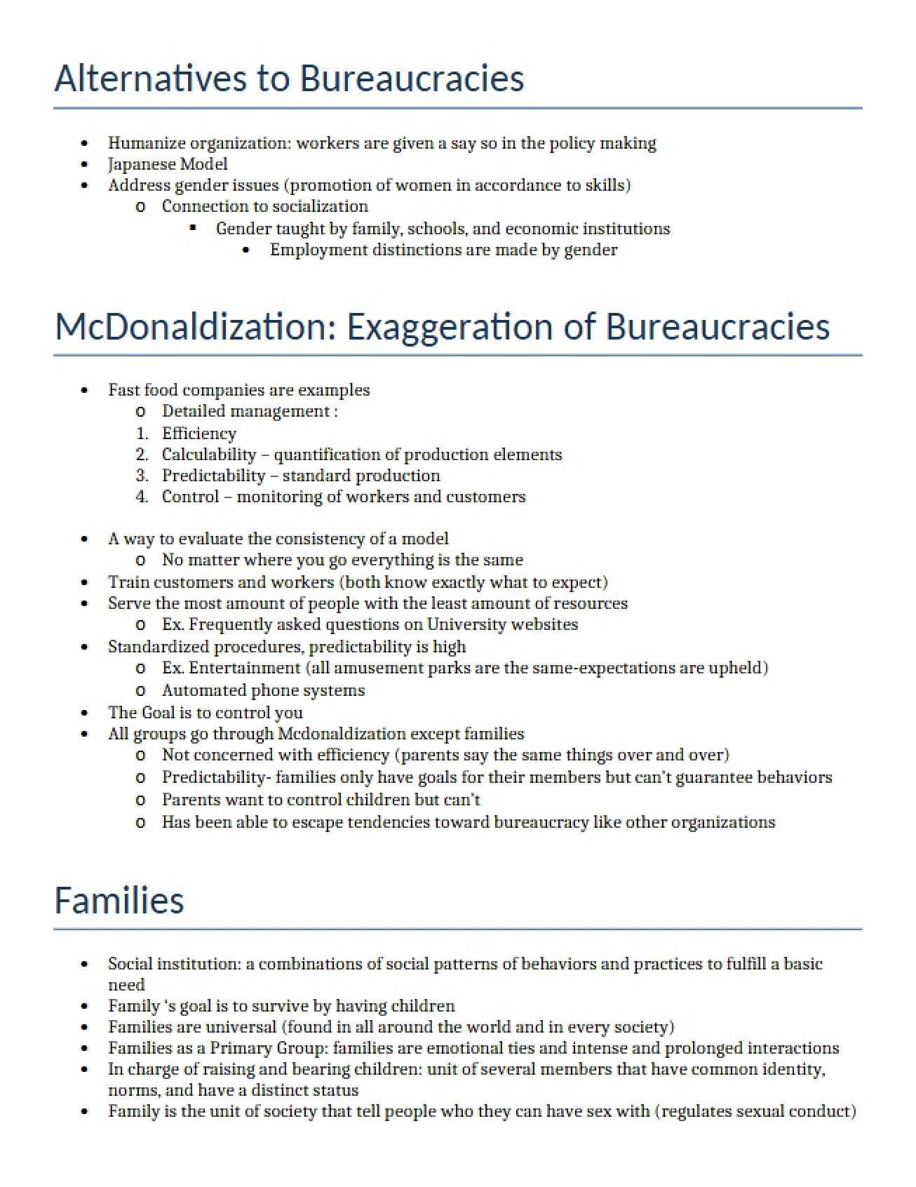 Bureaucracy Alternatives