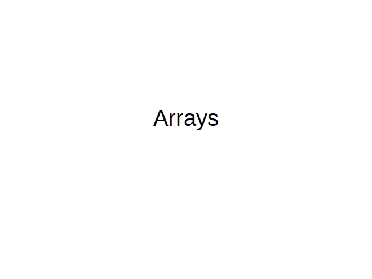 Programming with Arrays