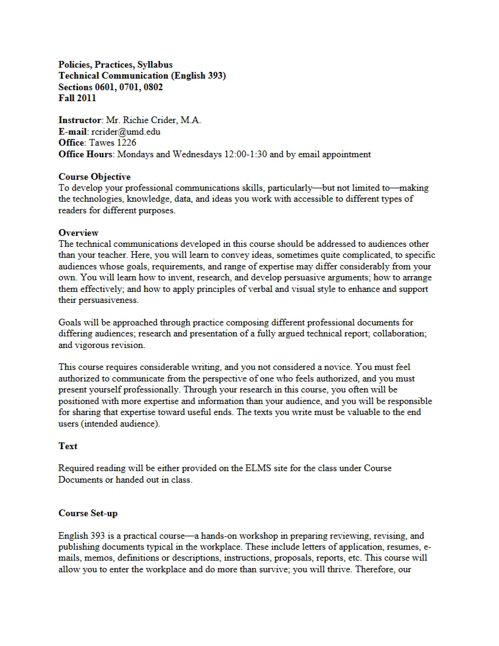 General Syllabus