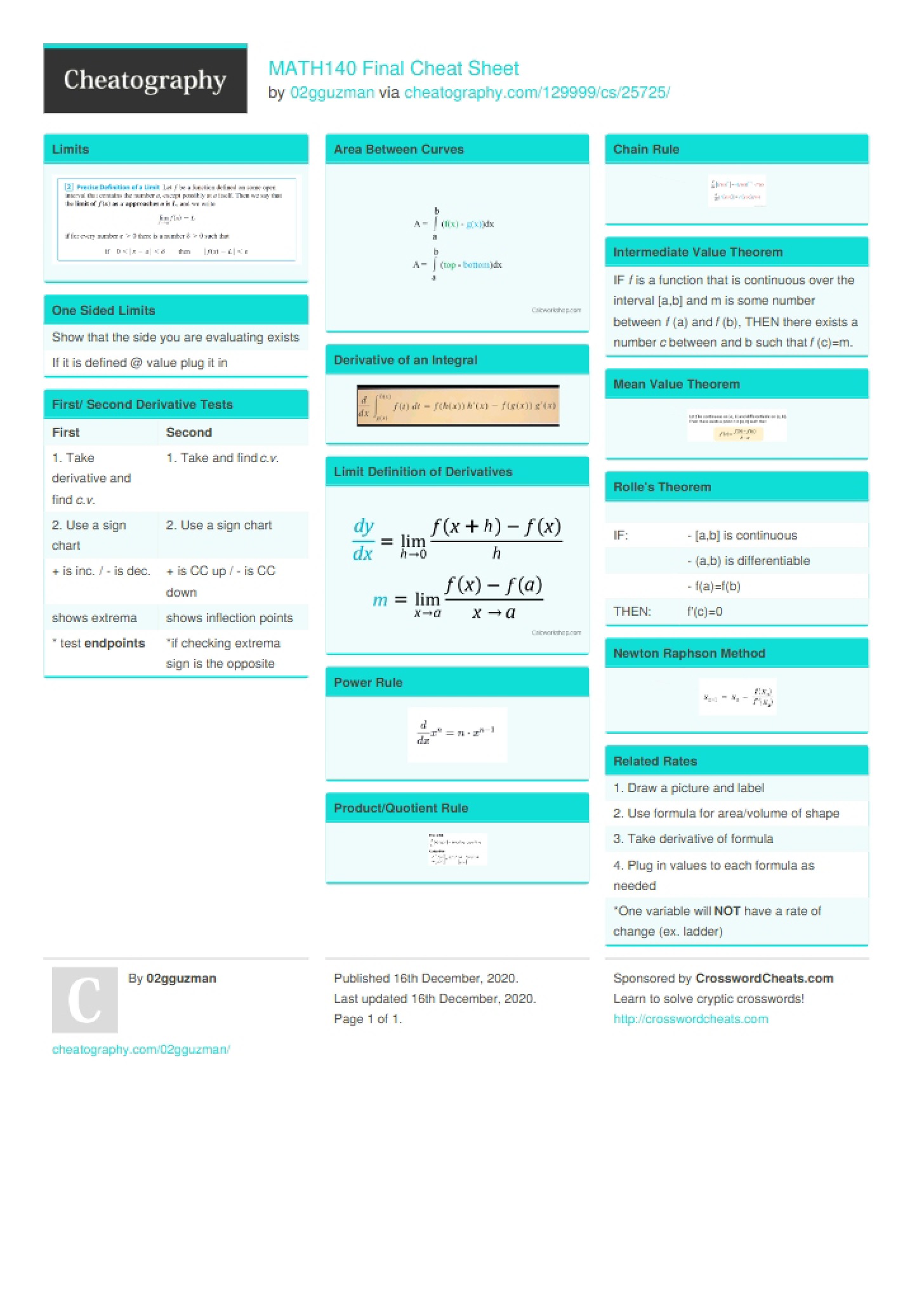 Final Assessment Math 140