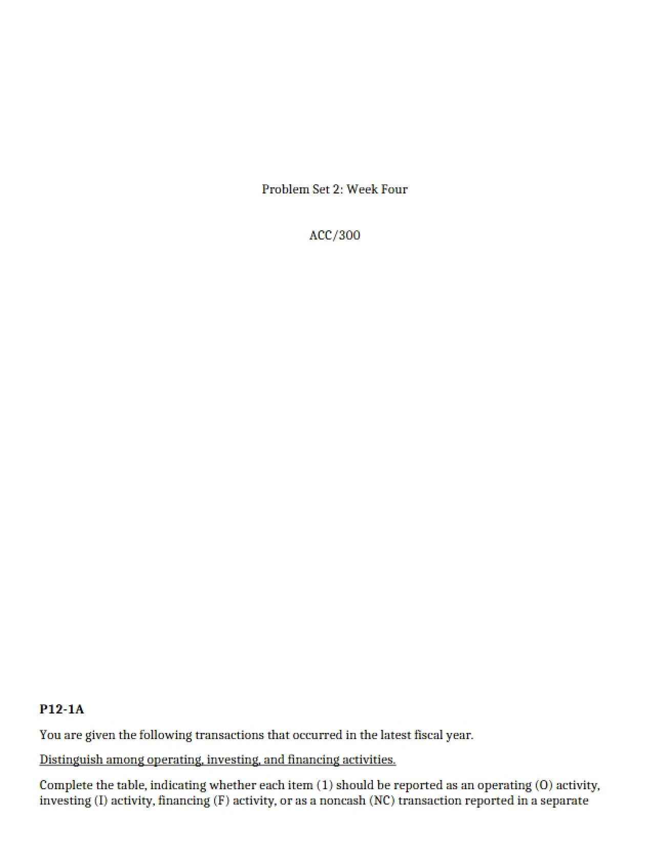 Problem Set 2 (II)