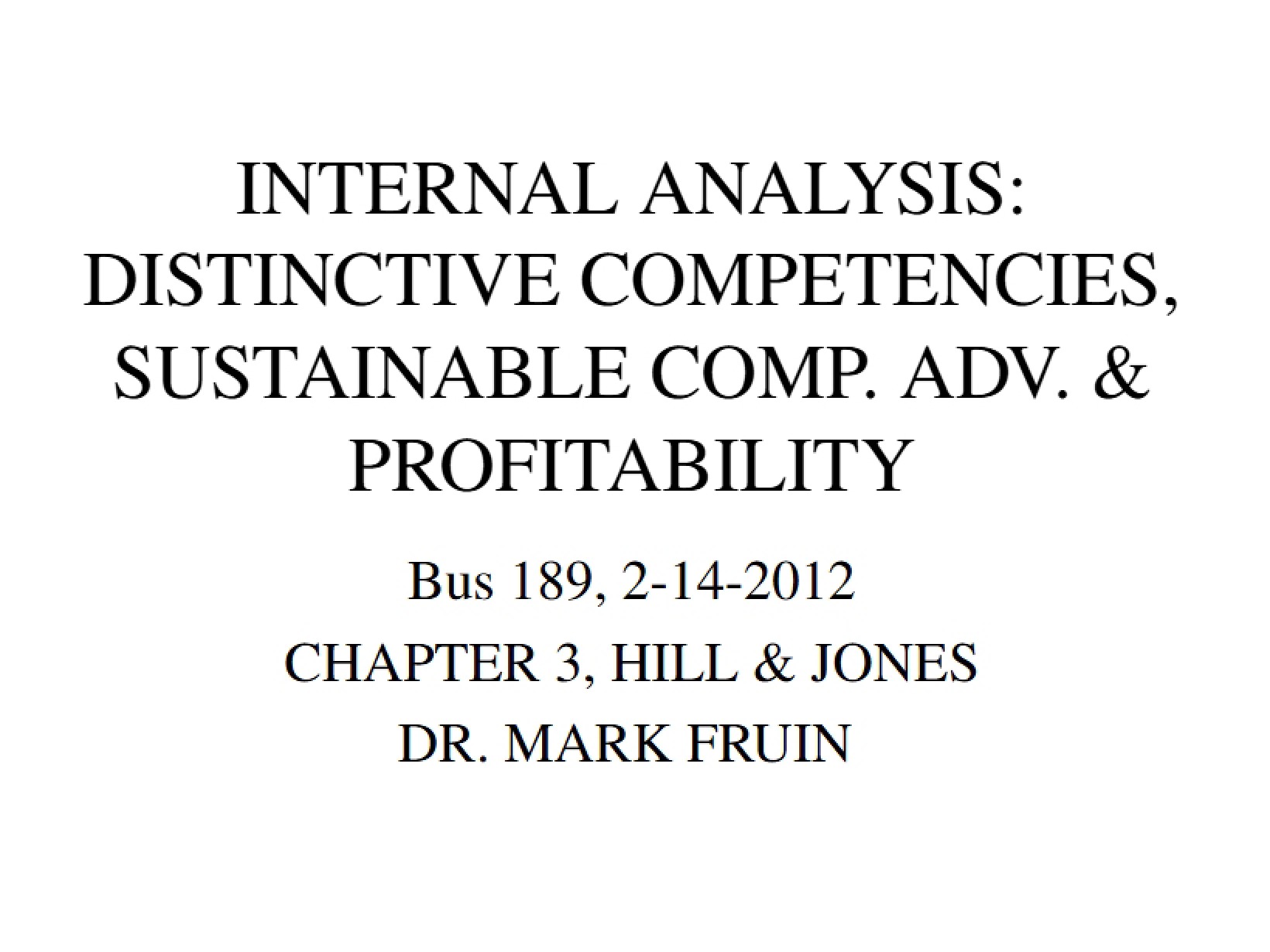 Internal Factor Analysis