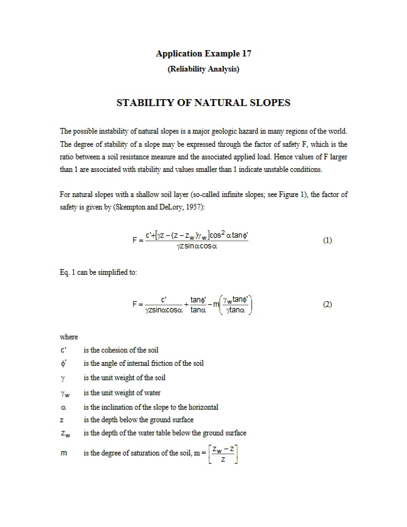 Natural Slope Stability