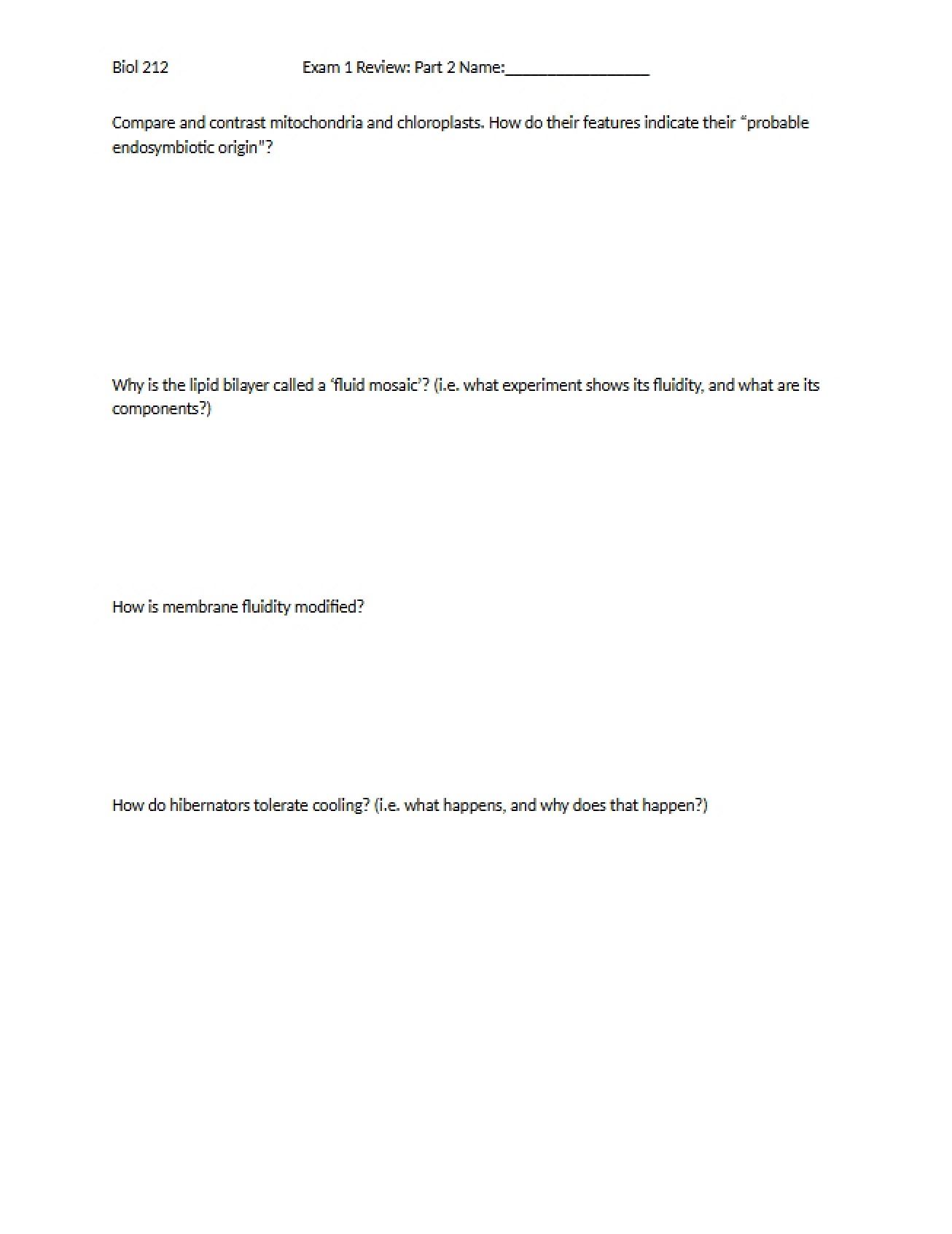 Second Part of the First Exam Review