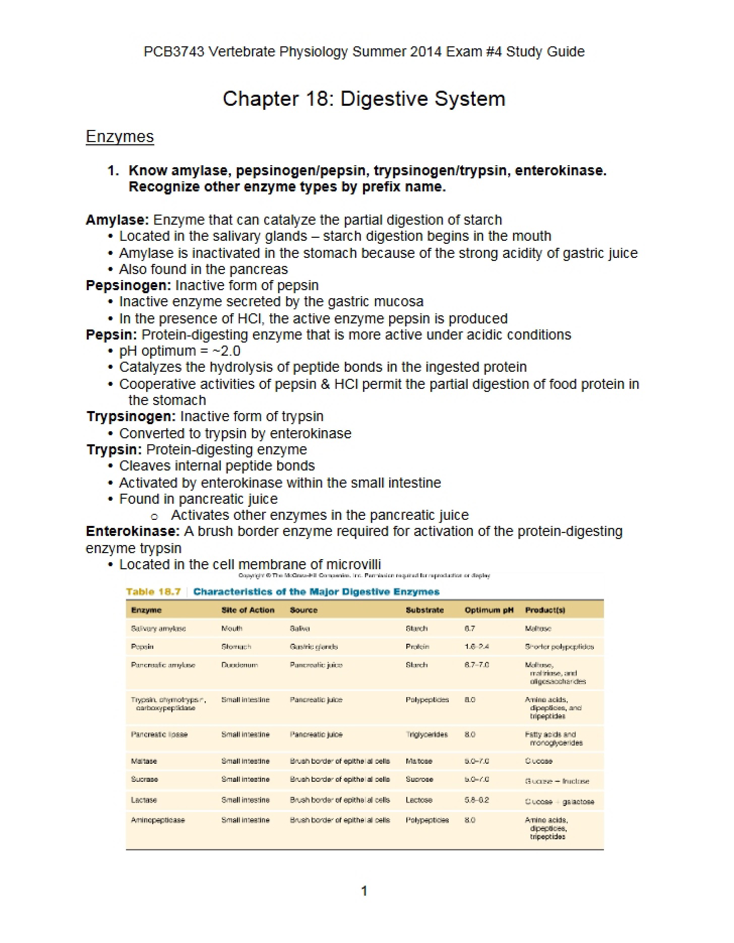 Study Guide for Exam Four