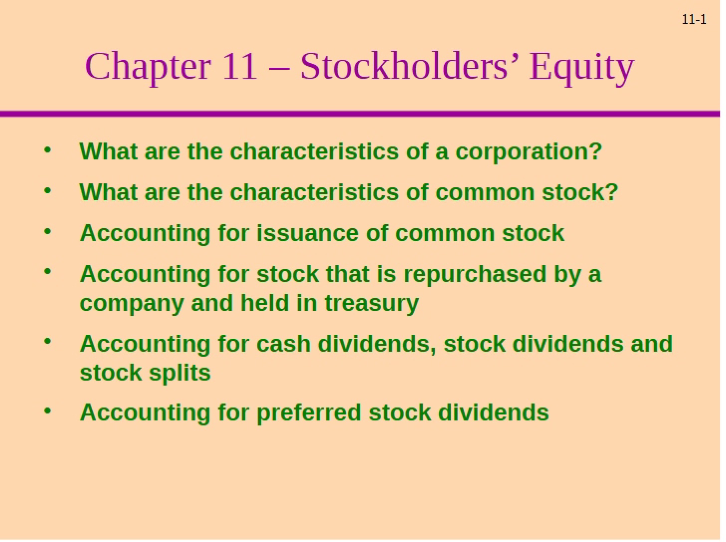 Equity Chapter 11