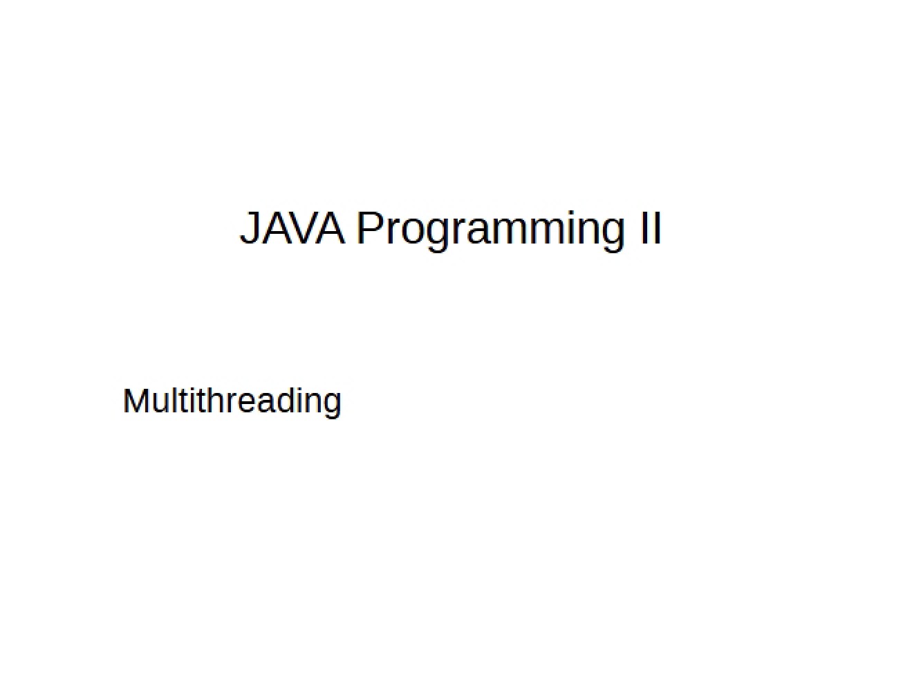 Threads in Java