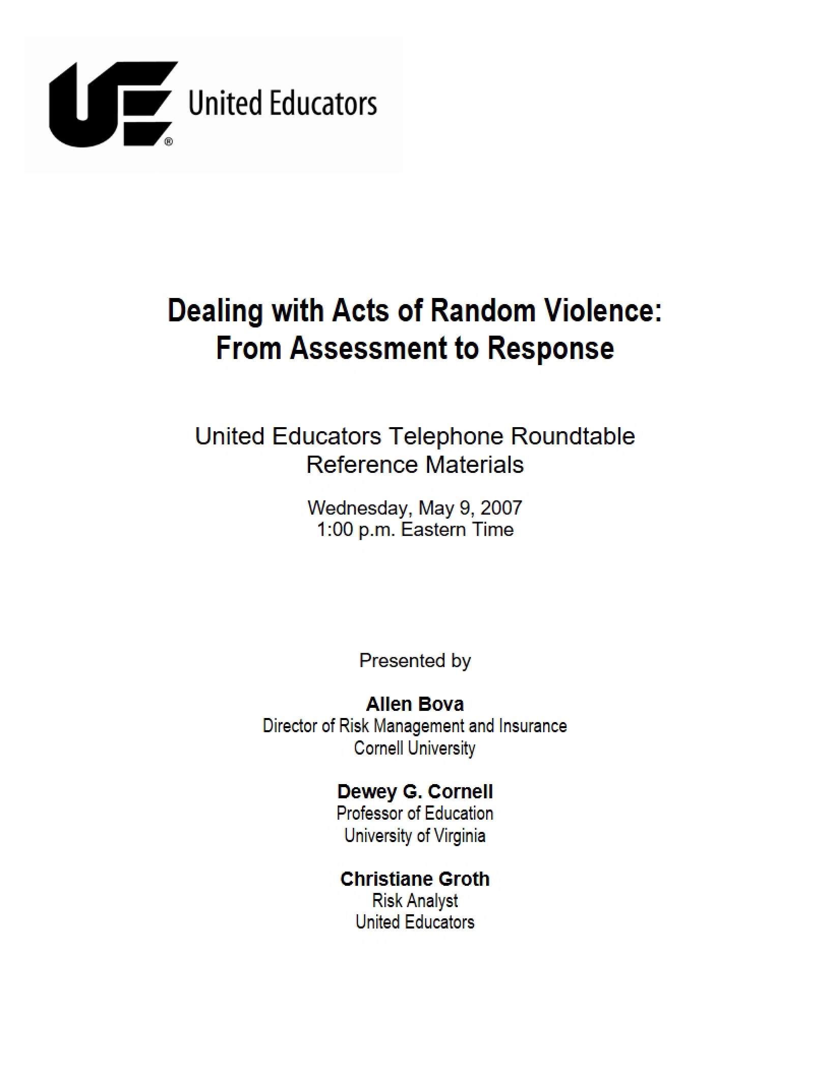 Random Violence Acts