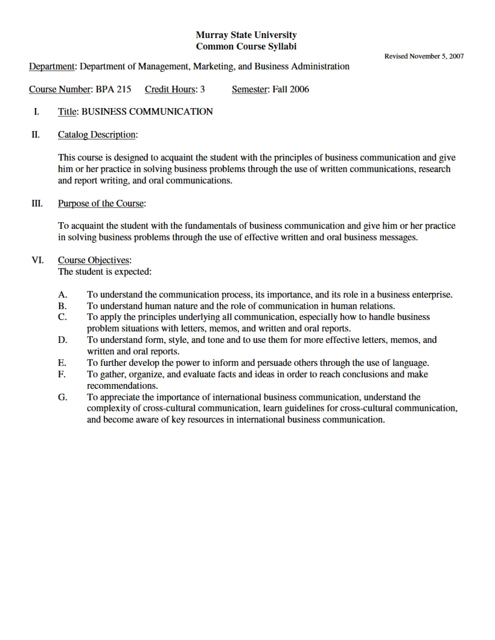 Syllabus