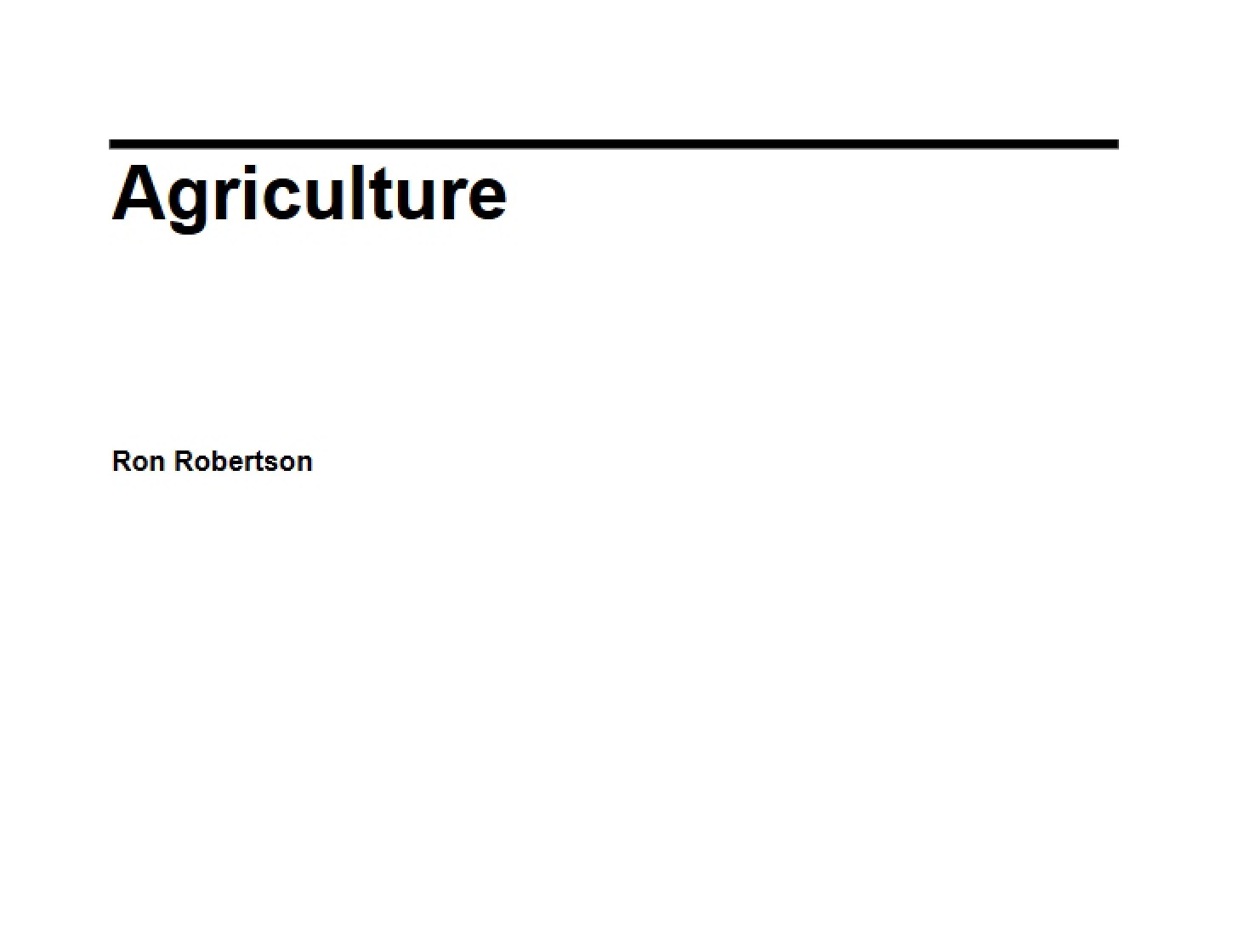 Principles of Agriculture
