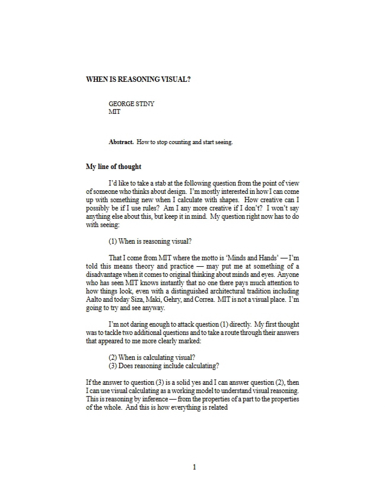 Visual Reasoning Analysis