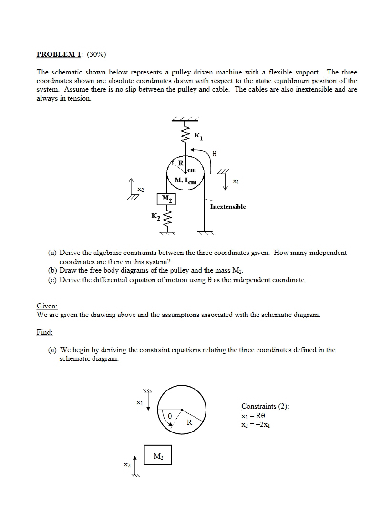 Solutions to Spring 2009 Exam 1