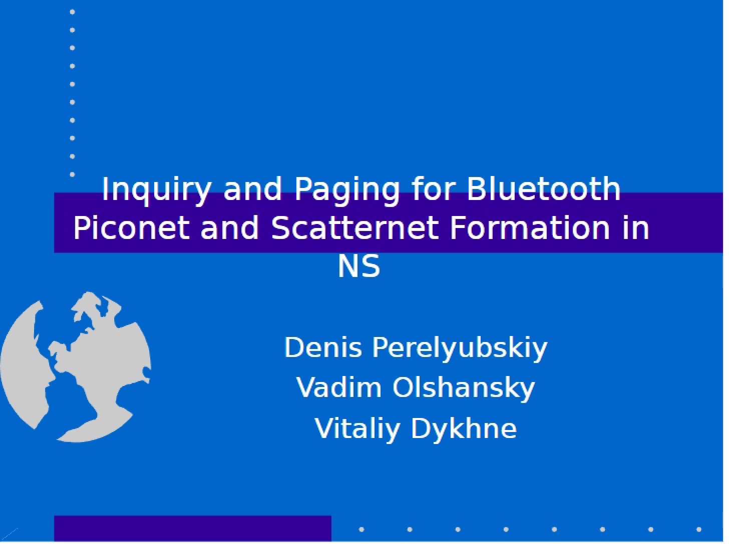 Bluetooth Piconet Paging and Inquiry