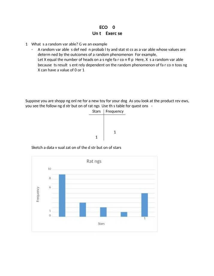 Unit 4 Exercise - ECO250
