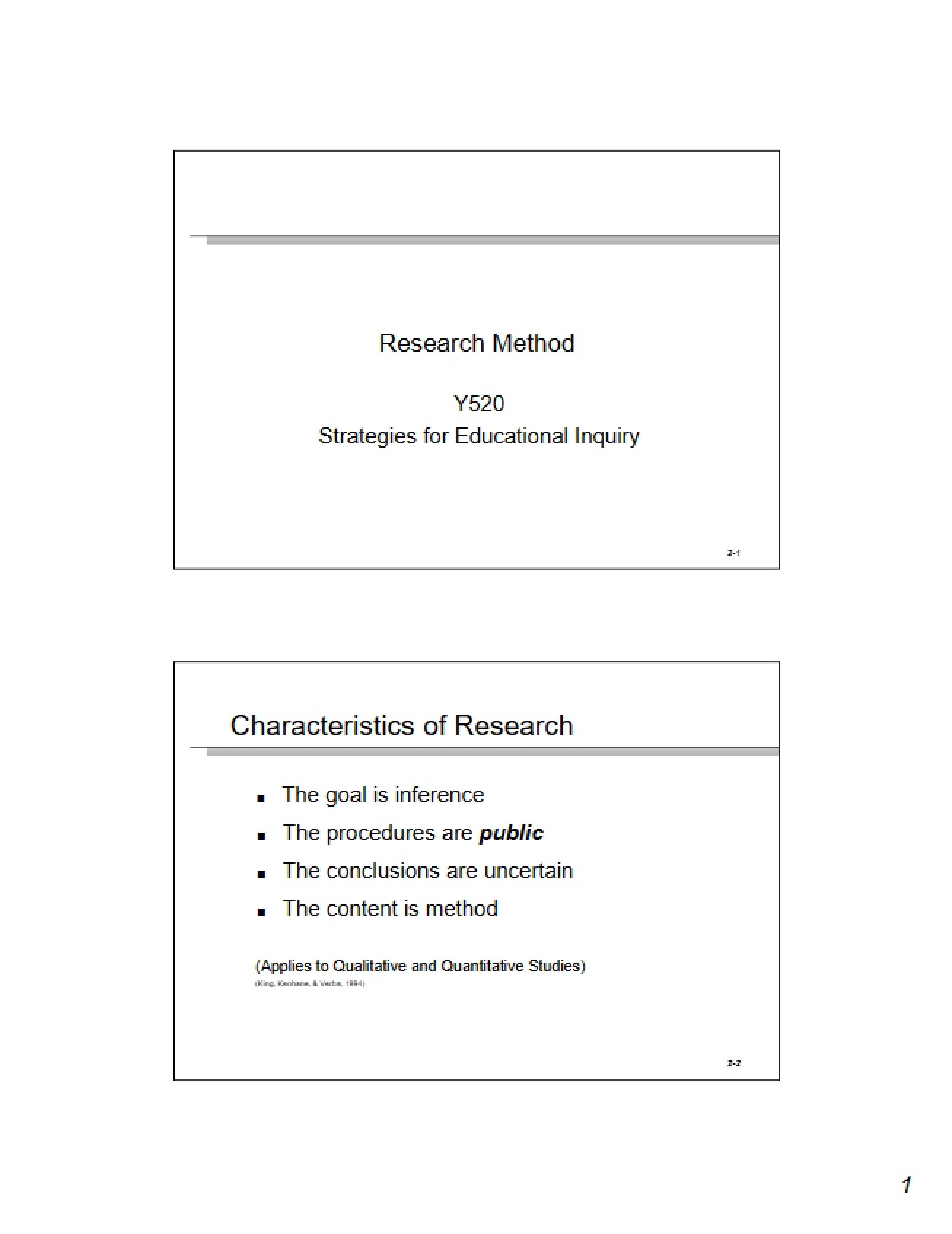 Methods of Research