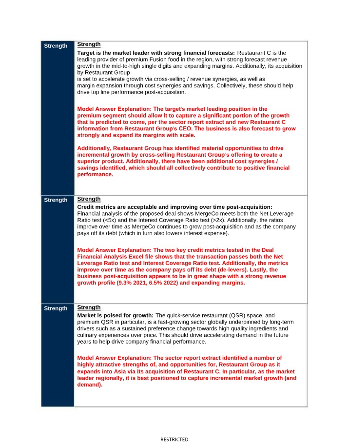 Model Answer for HSBC T3