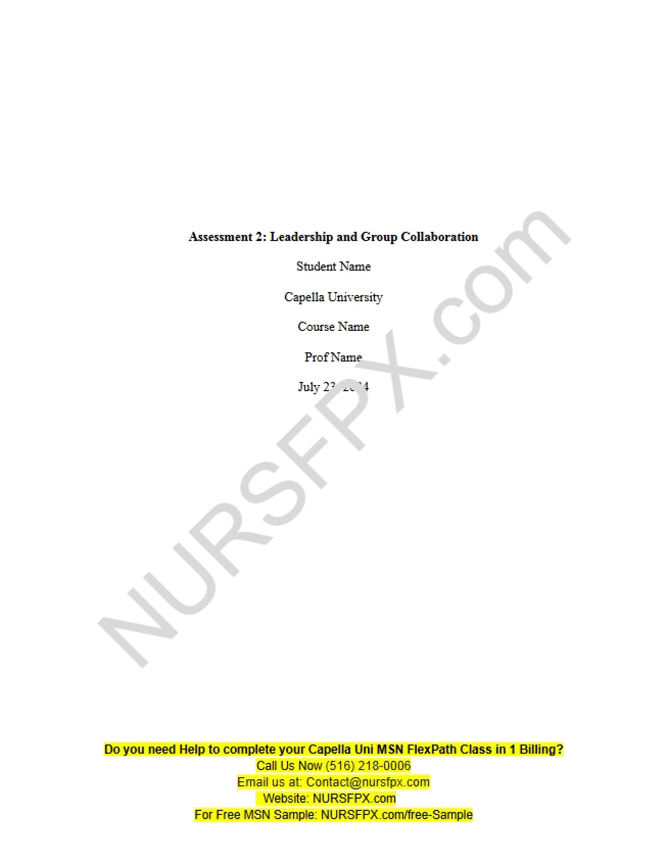 Collaboration in Groups and Leadership (Assessment 2) - 3 Pages