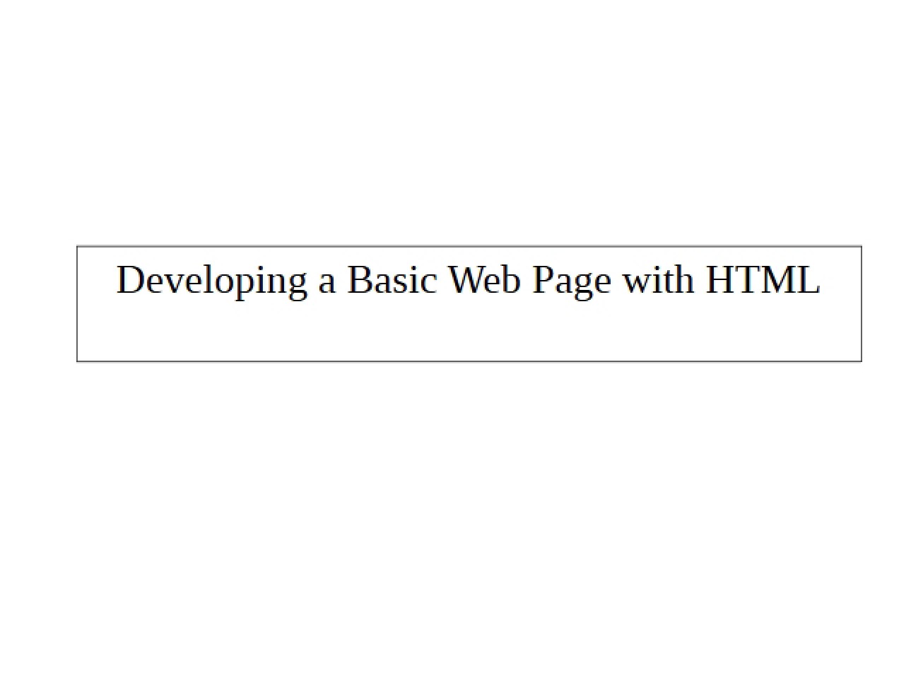 HTML Introduction