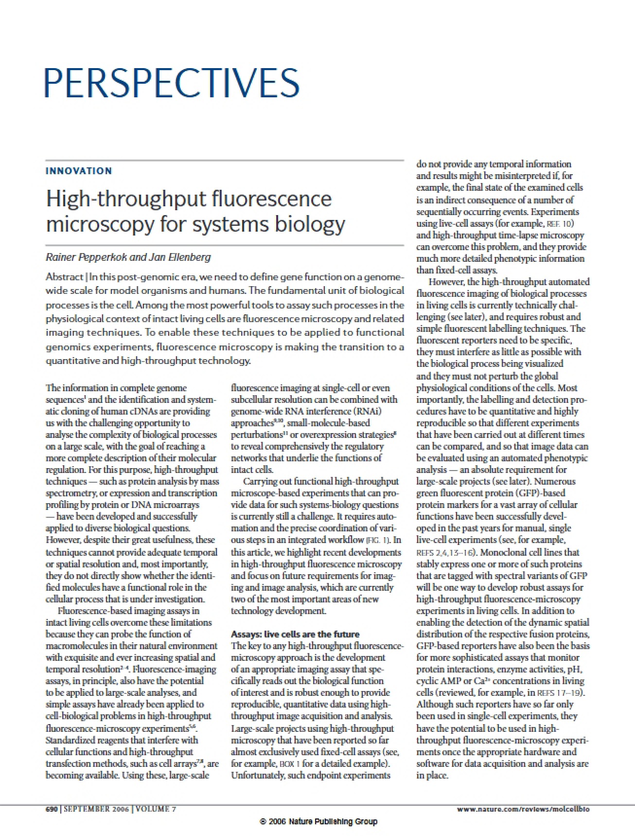 Perspectives on Bioimage Informatics