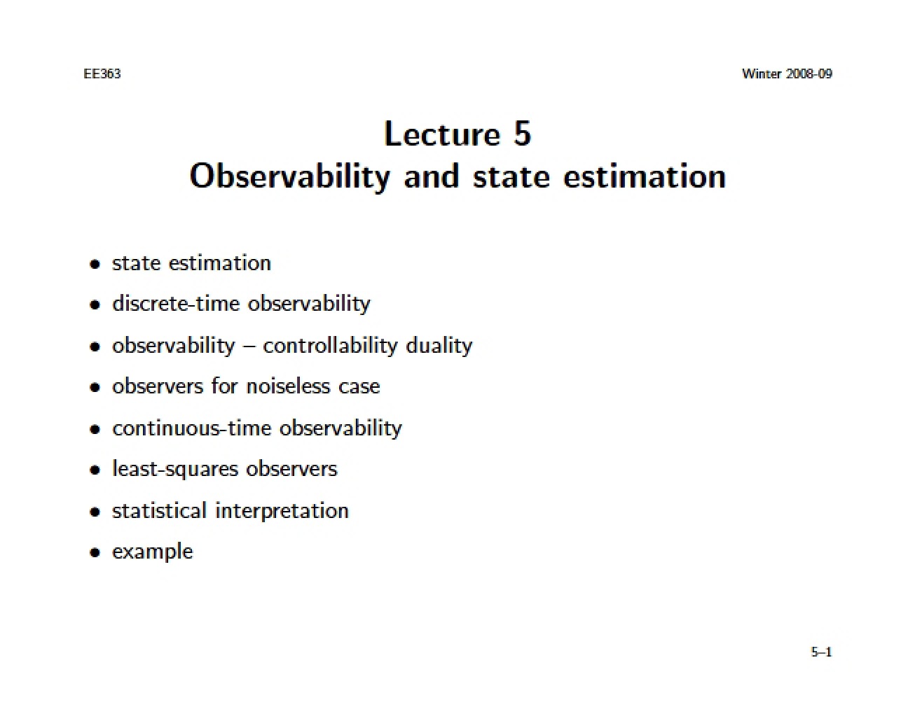 Examination of the Principles of Observability and State Estimation