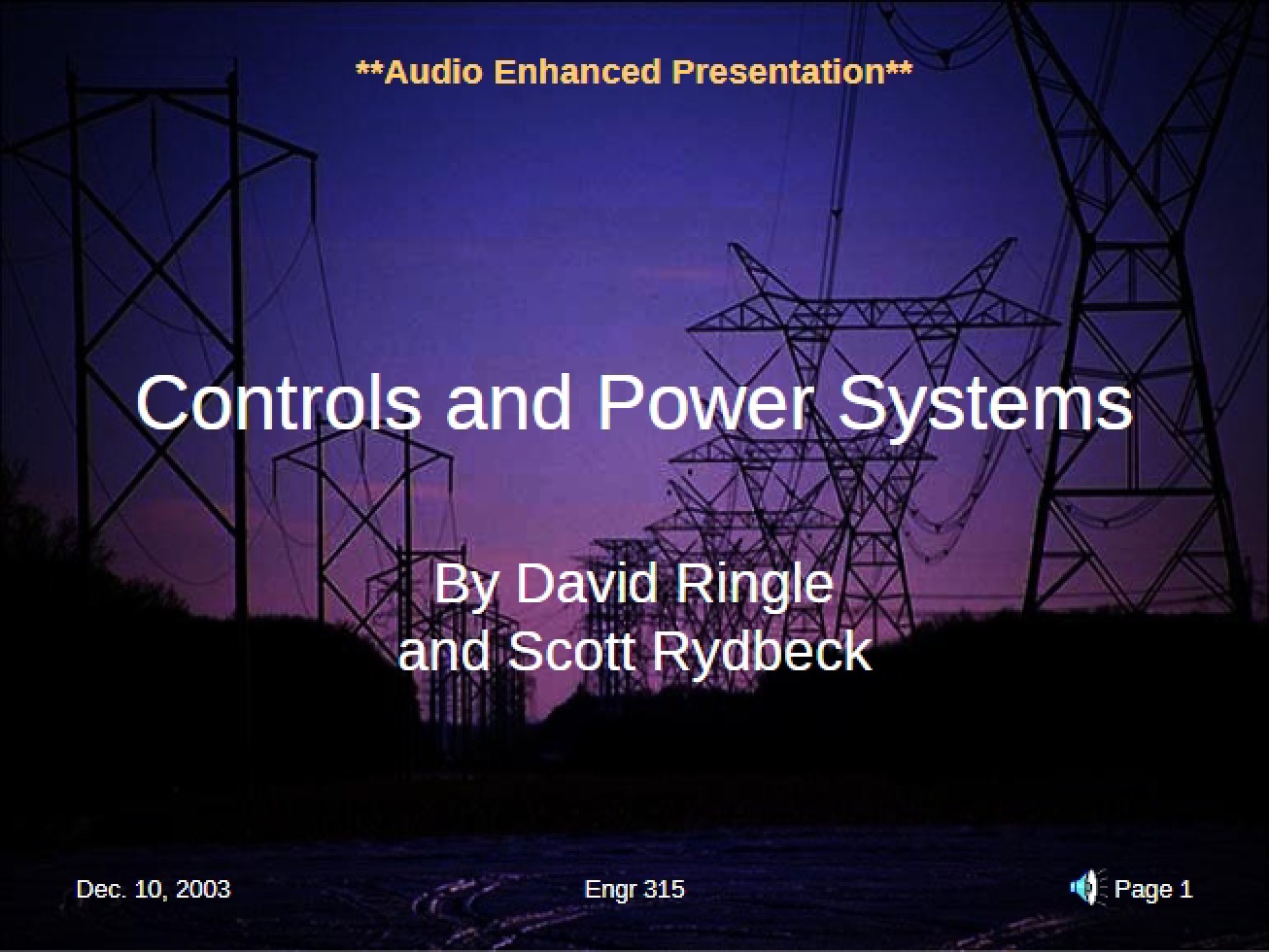 Power Systems and Controls